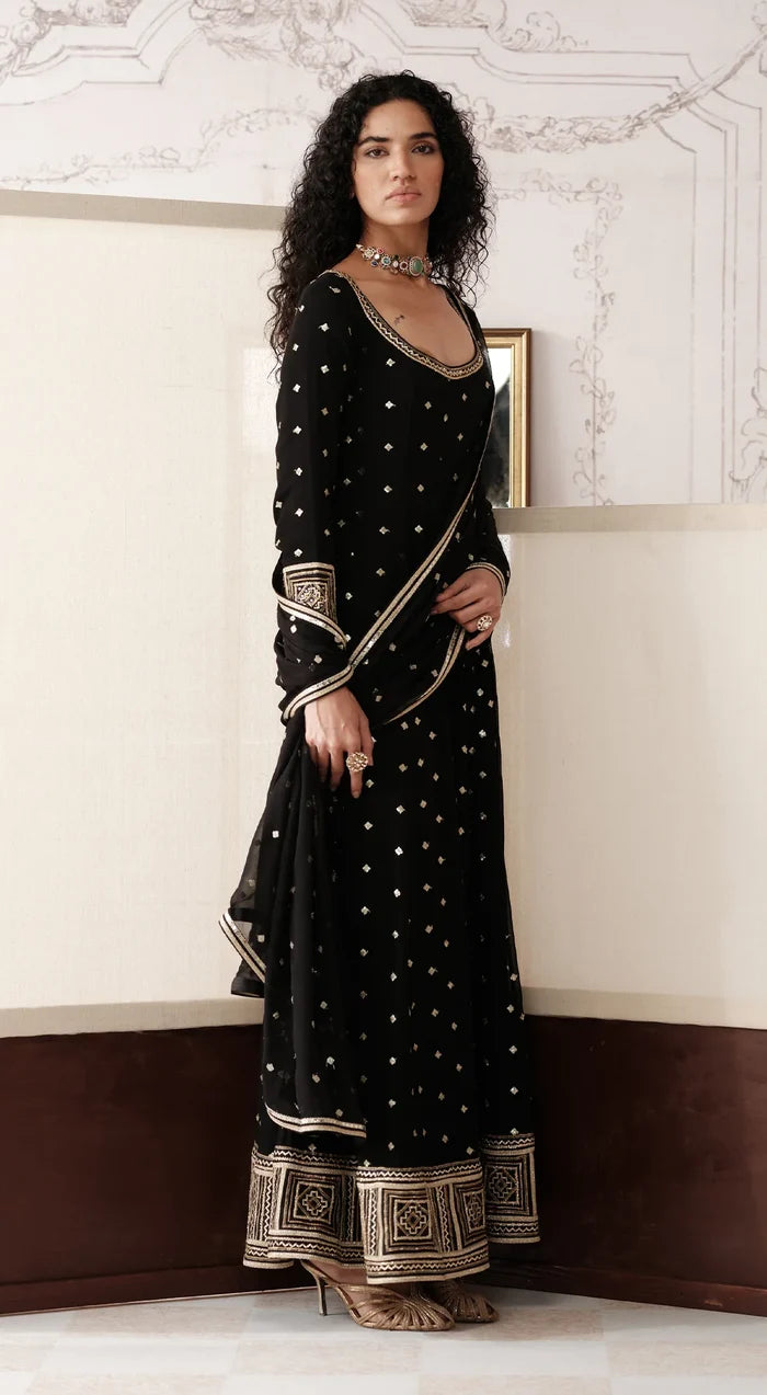Midnight Anarkali Set