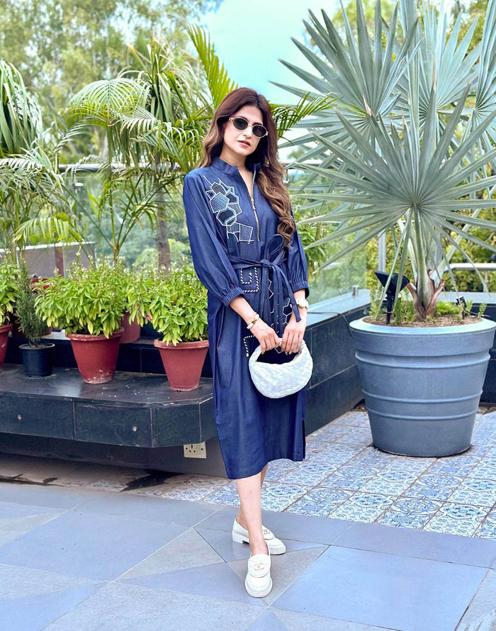 Midnight Cotton Dress