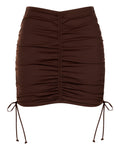 Outline image showing Mini Triangle Skirty Waterproof Shapewear Cover-Up - Espresso