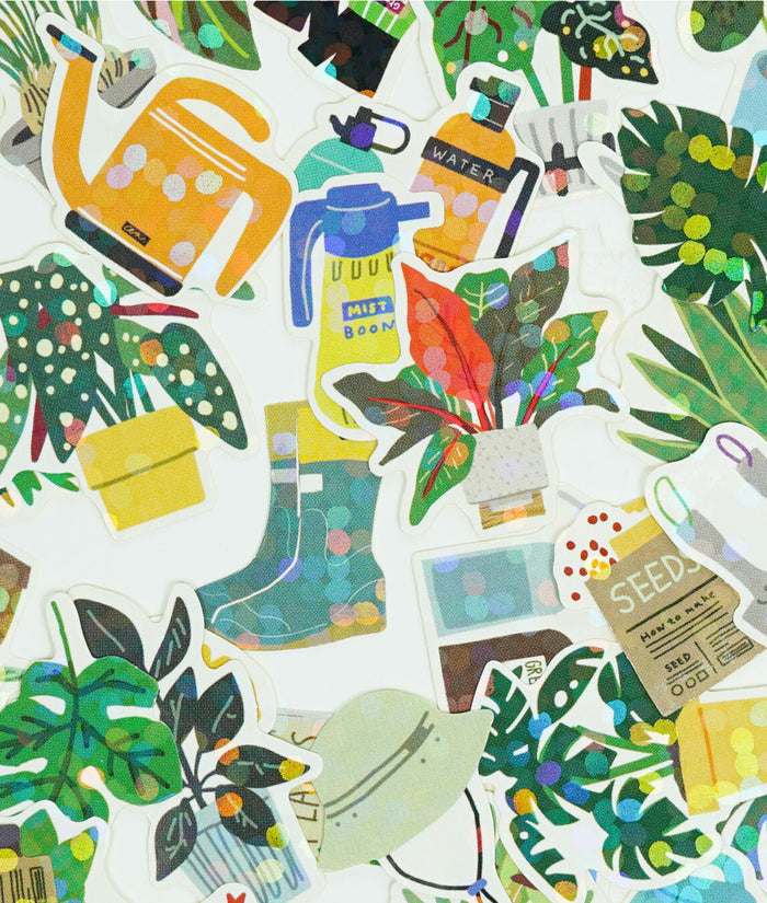 Miniature Sticker Box Green Market Garden