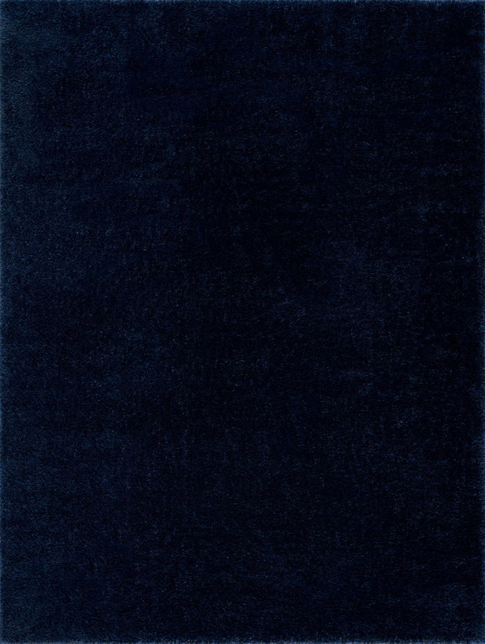Modern Solid Blue Plush Pile Moroccan Area Rug - The Rug Decor