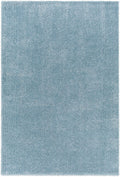 Modern Solid Light Blue Plush Pile Area Rug - The Rug Decor