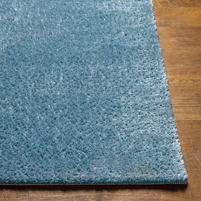 Modern Solid Light Blue Plush Pile Area Rug - The Rug Decor