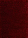 Modern Solid Maroon Plush Pile Moroccan Area Rug - The Rug Decor