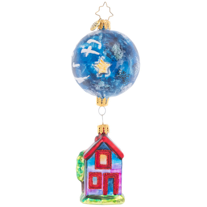 Back - Ornament Description - My Papa Moon: Embody the sweetness and warmth of the World of Eric Carle World this Christmas with Papa's Moon and remember what really matters most this time of year. The celestial moon hangs delicately over the charming cottage home, bringing to mind the innocence and nostalgia of childhood we all yearn for.