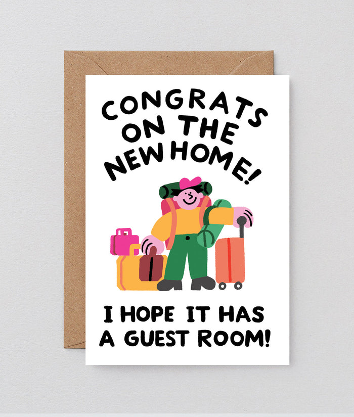 New Home with a Guest Room Greeting Card