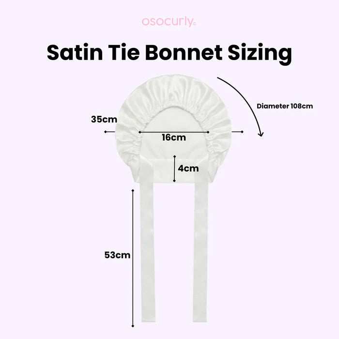 O So Curly Reversible Satin Tie Bonnet - Blush Pink