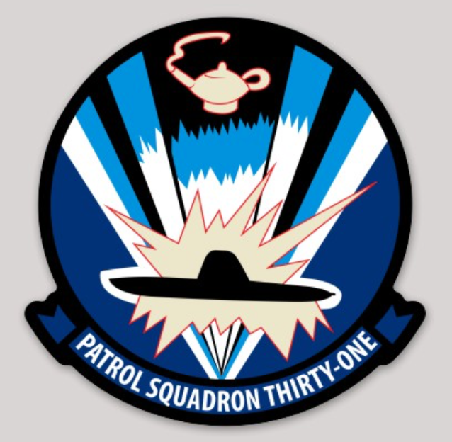 Officially Licensed US Navy VP-31 Black Lightnings Sticker