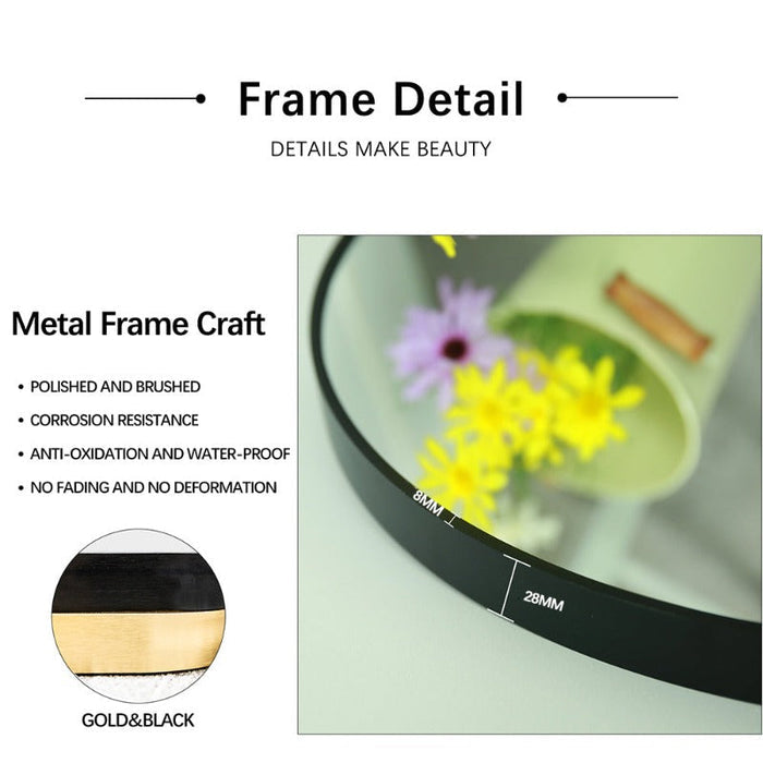 Indulge | Oval Brushed Gold Framed Mirror - Acqua Bathrooms