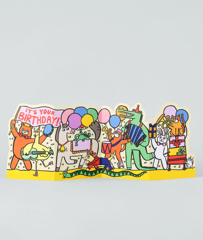 Party Parade Kids Fold Out Birthday Card