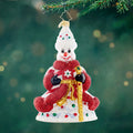Front image - Peppermint Sparkle Snowman - (Snowman ornament)
