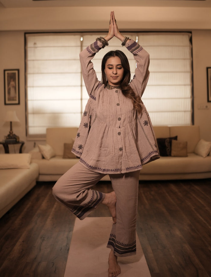 Pink linen co ord set Singapore