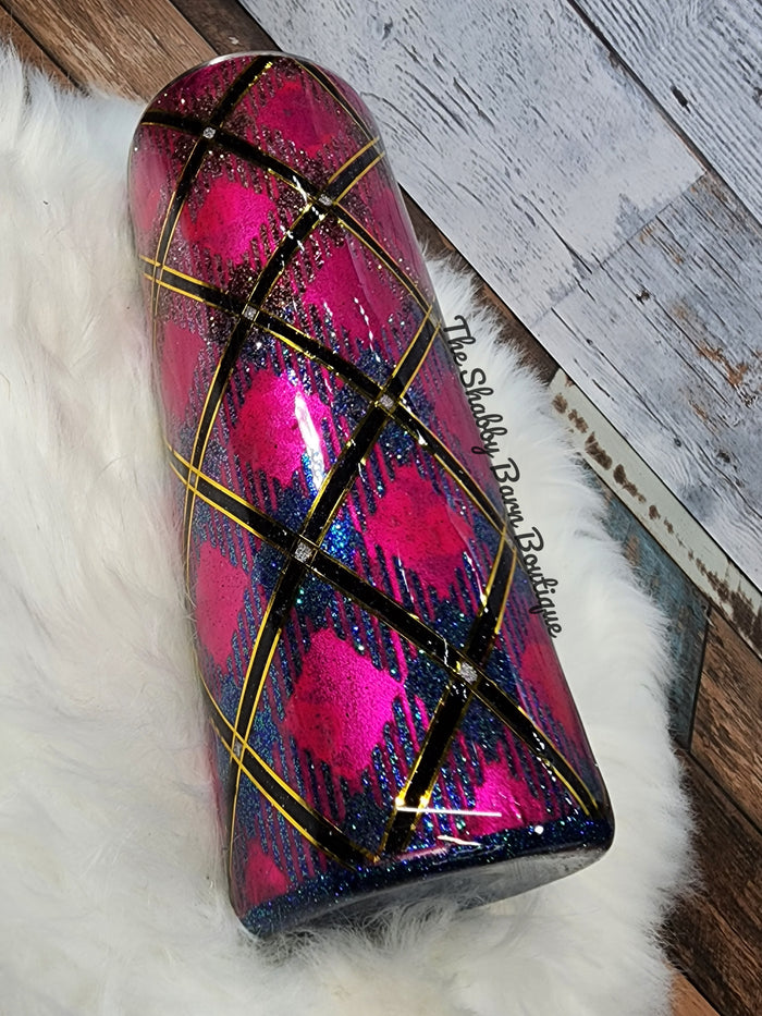 Pink Ombre Plaid