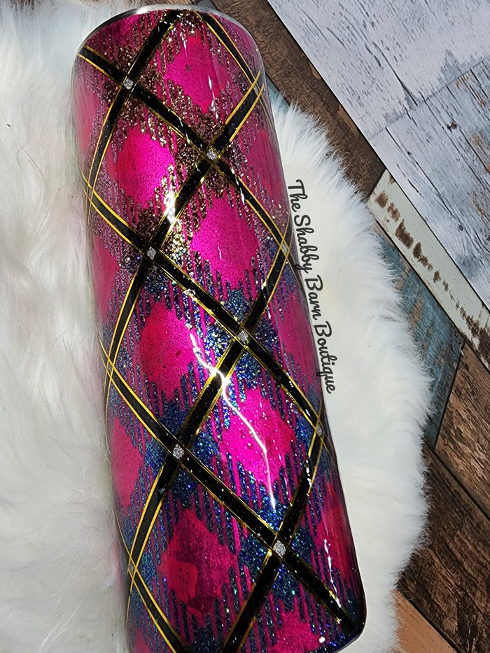Pink Ombre Plaid