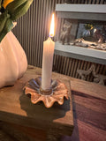 Porcelain Taupe Taper Candle Holder