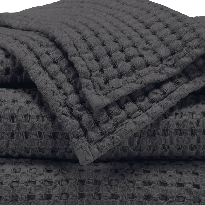 A&H Pousada Waffle Towels in 997 Volcan