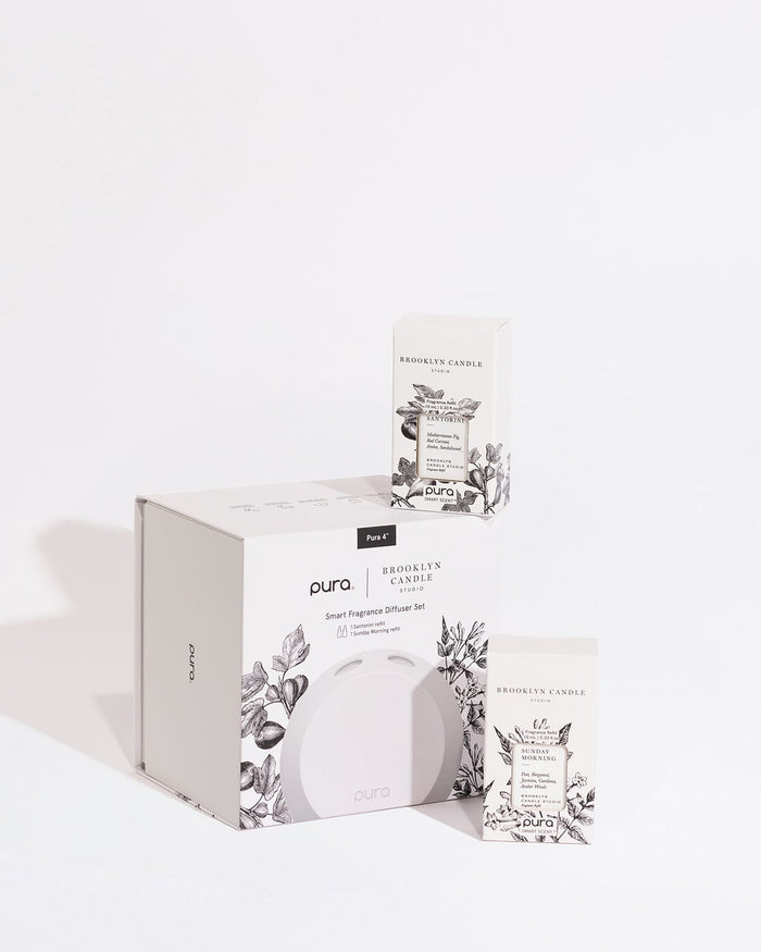 Pura Smart Fragrance Diffuser Kit - Santorini + Sunday Morning Pura Brooklyn Candle Studio