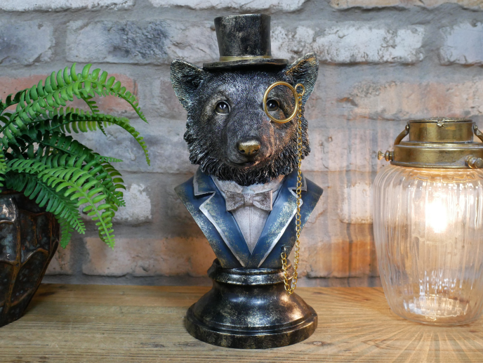 Quirky Blue Fox Bust