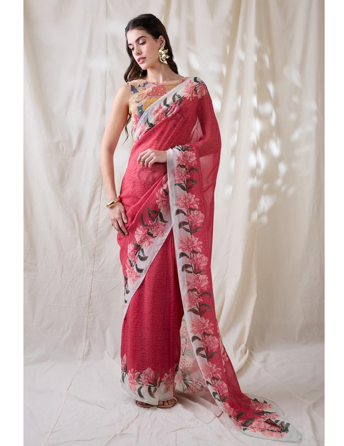 Ravya Pre-Stitched Saree Set