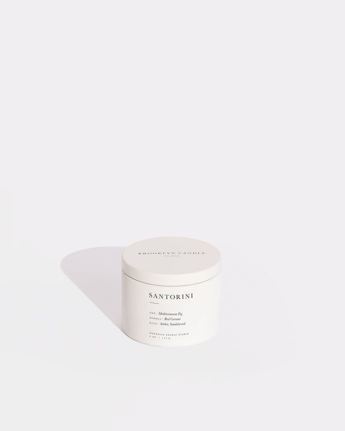 Santorini Travel Candle Mini Candle Tins Brooklyn Candle Studio
