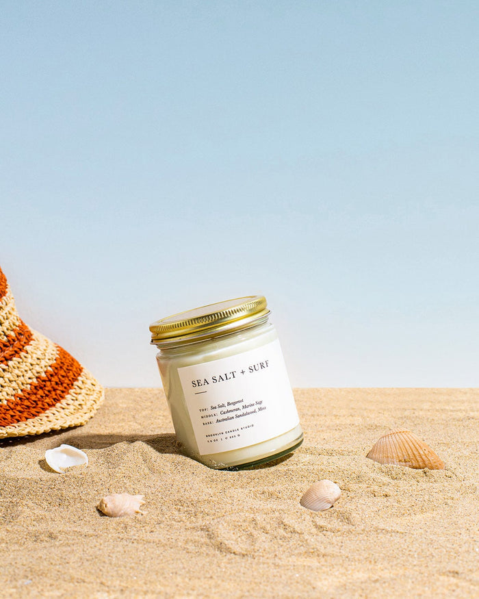 Sea Salt + Surf Jar Candle Minimalist Brooklyn Candle Studio