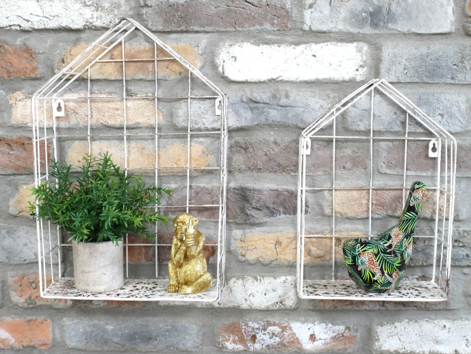 Set of Two Metal Wall Planters