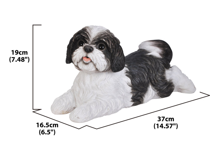 Shih Tzu Lying Down - Black/White HI-LINE GIFT LTD.