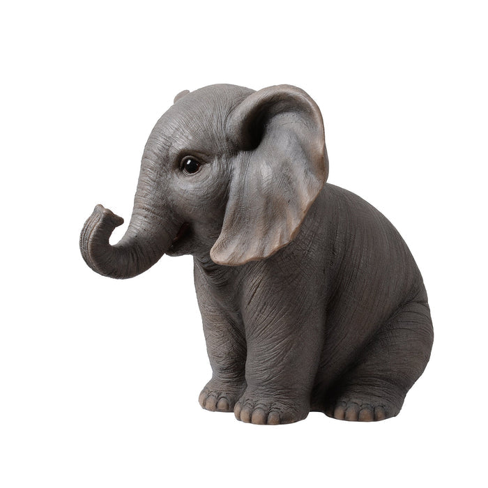 87948-C - Sitting Baby Elephant W/Trunk Up Hi-Line Gift Ltd.