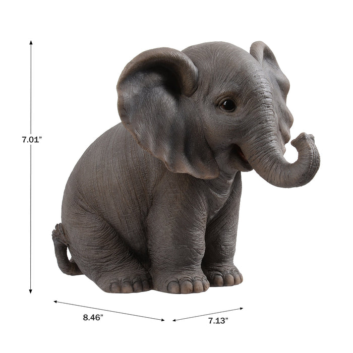 87948-C - Sitting Baby Elephant W/Trunk Up Hi-Line Gift Ltd.