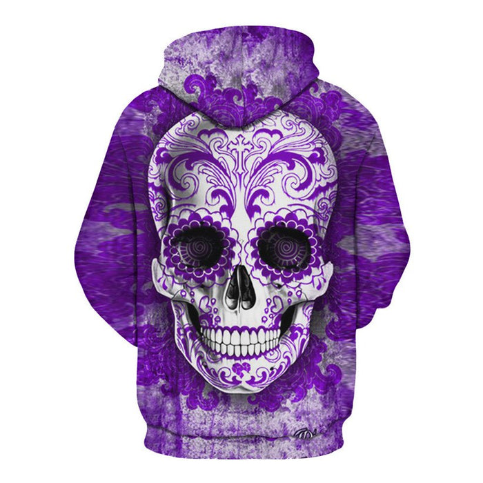 Skull Design Hooded Sweatshirt