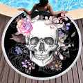 Skull Flower150cm Round Beach Towel
