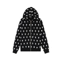 Skull Print Loose Casual Zipper Hoodie