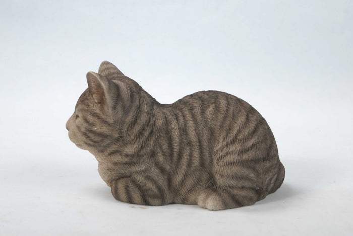 Sleeping Grey Tabby Cat Statue Hi-Line Gift Ltd.