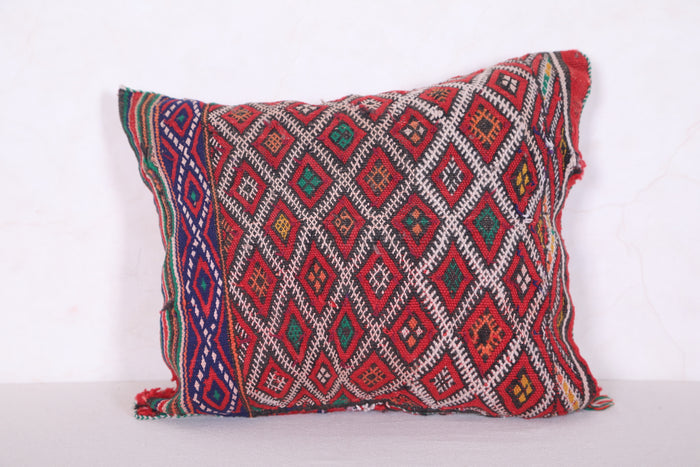 Small moroccan pillow 13.7 INCHES X 16.1 INCHES - kilim pillow