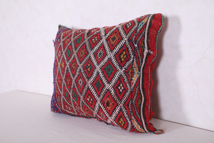 Small moroccan pillow 13.7 INCHES X 16.1 INCHES - kilim pillow