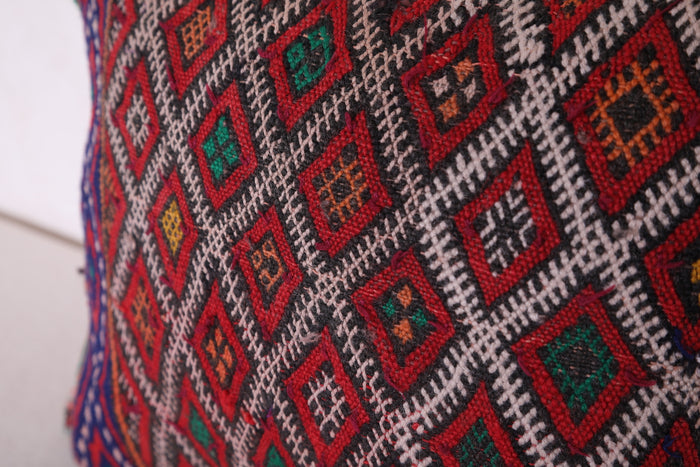 Small moroccan pillow 13.7 INCHES X 16.1 INCHES - kilim pillow