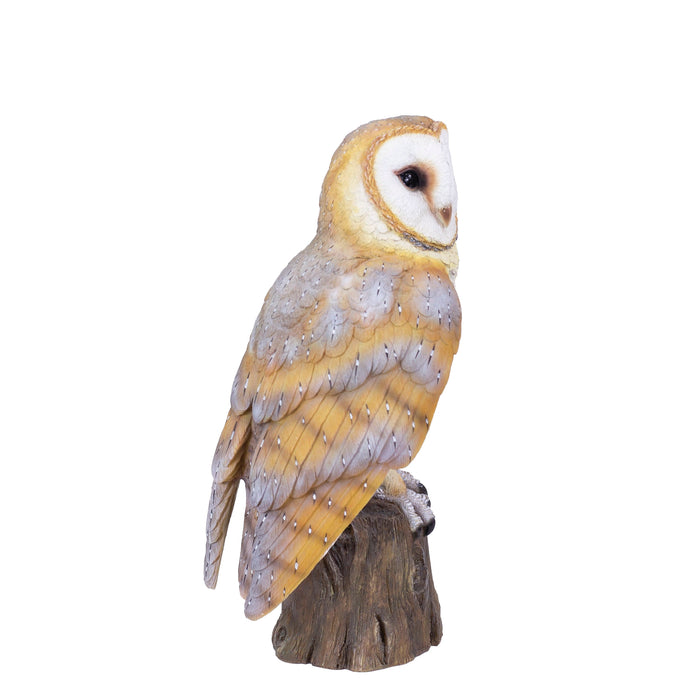 87623-A-soreal-yellow-barn-owl-on-branch Hi-Line Gift Ltd.