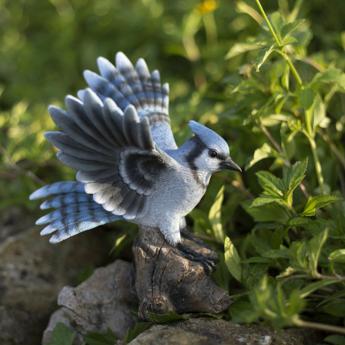 SOREAL Blue Blue Jay on stump Hi-Line Gift Ltd.