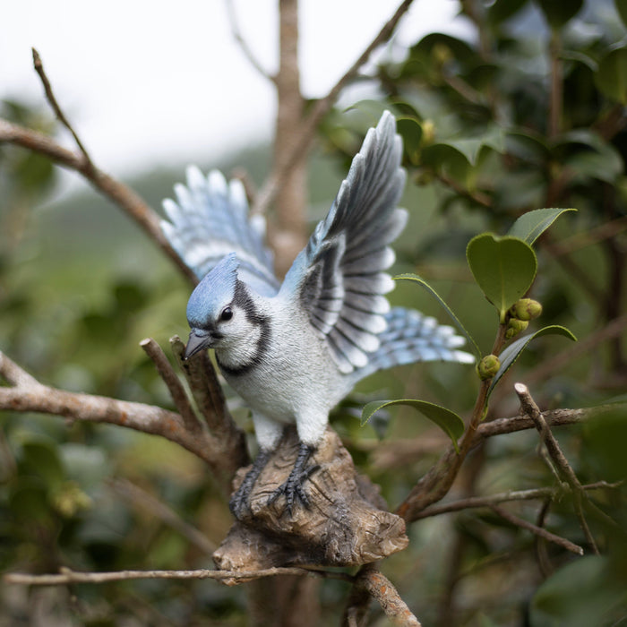 SOREAL Blue Blue Jay on stump Hi-Line Gift Ltd.