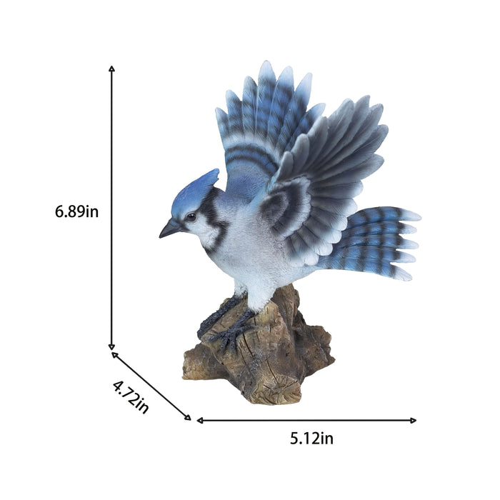SOREAL Blue Blue Jay on stump Hi-Line Gift Ltd.