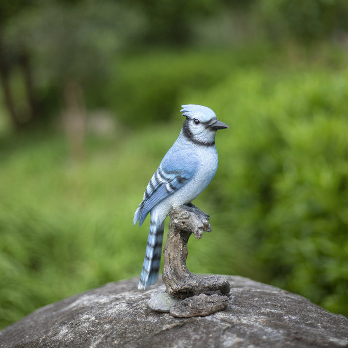 SOREAL Blue Blue Jay on stump Hi-Line Gift Ltd.