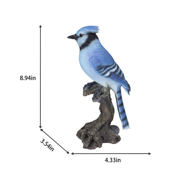 SOREAL Blue Blue Jay on stump Hi-Line Gift Ltd.