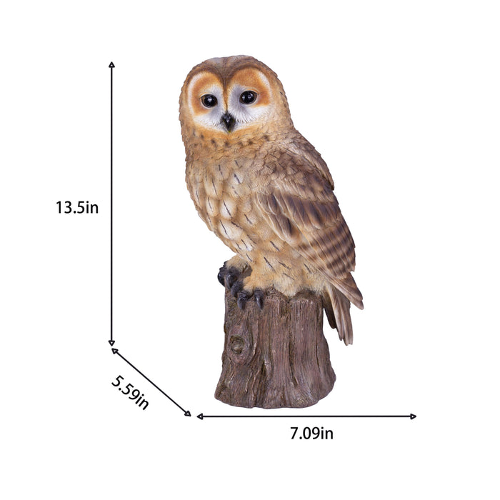 SOREAL Brown Owl on branch Hi-Line Gift Ltd.