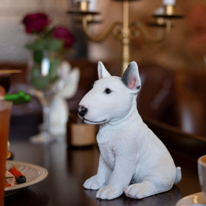 SOREAL White Bull Terrier Decorative Puppy Figurine for Home & Garden Décor Hi-Line Gift Ltd.