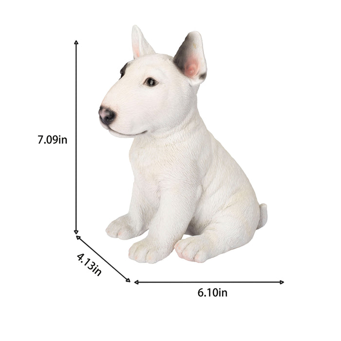 SOREAL White Bull Terrier Decorative Puppy Figurine for Home & Garden Décor Hi-Line Gift Ltd.