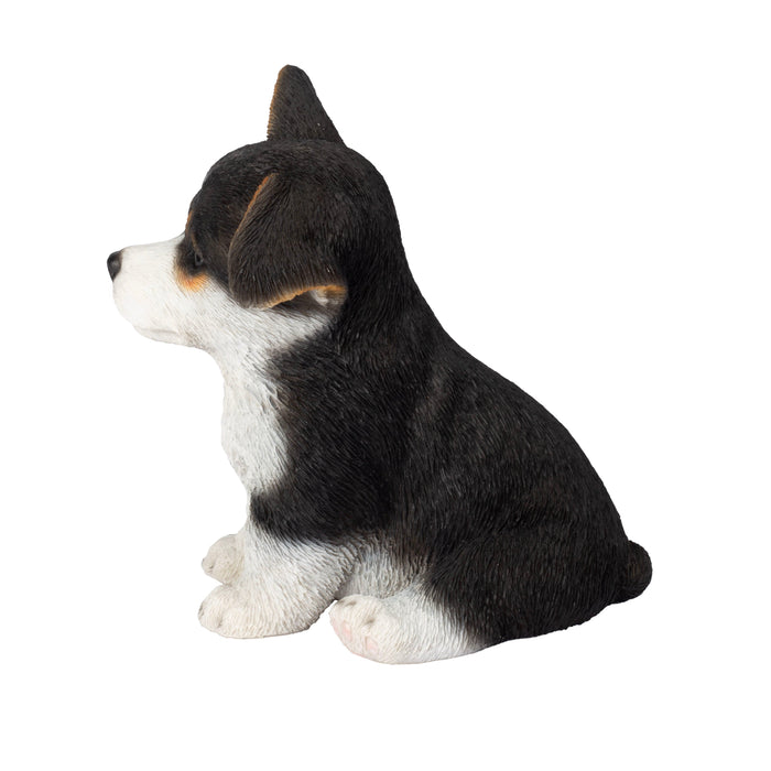 87624-32-soreal-black-and-white-corgi-decorative-puppy-figurine Hi-Line Gift Ltd.