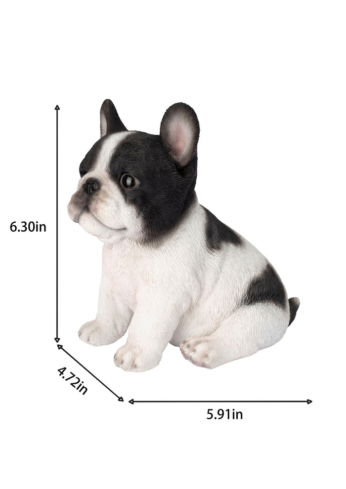 87624-29-soreal-white-and-black-french-bulldog-decorative-puppy-figurine Hi-Line Gift Ltd.