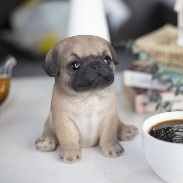 SOREAL Brown pug Decorative Puppy Figurine for Home & Garden Décor Hi-Line Gift Ltd.