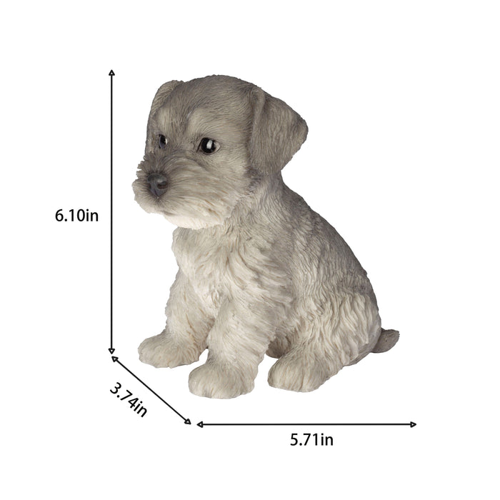 SOREAL Grey Schnauzer Decorative Puppy Figurine for Home & Garden Décor Hi-Line Gift Ltd.