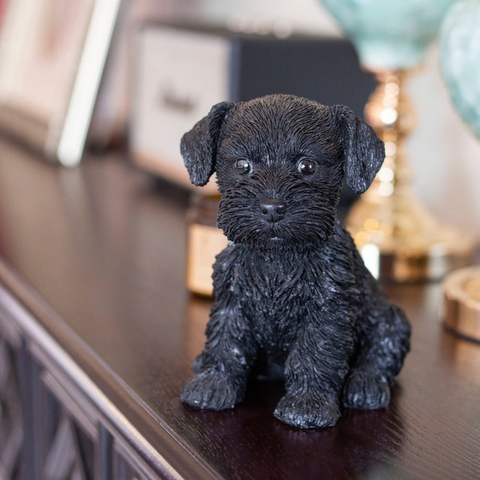 SOREAL Black Schnauzer Decorative Puppy Figurine for Home & Garden Décor Hi-Line Gift Ltd.